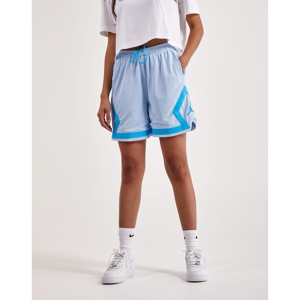 NIKE Air Jordan Dri-Fit Heritage Diamond Shorts Blue Womens 1X *NEW* DO5034-411
